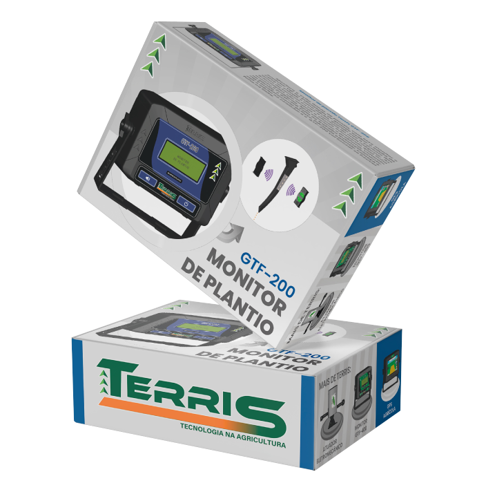 Monitor de plantio GTF-200 na embalagem